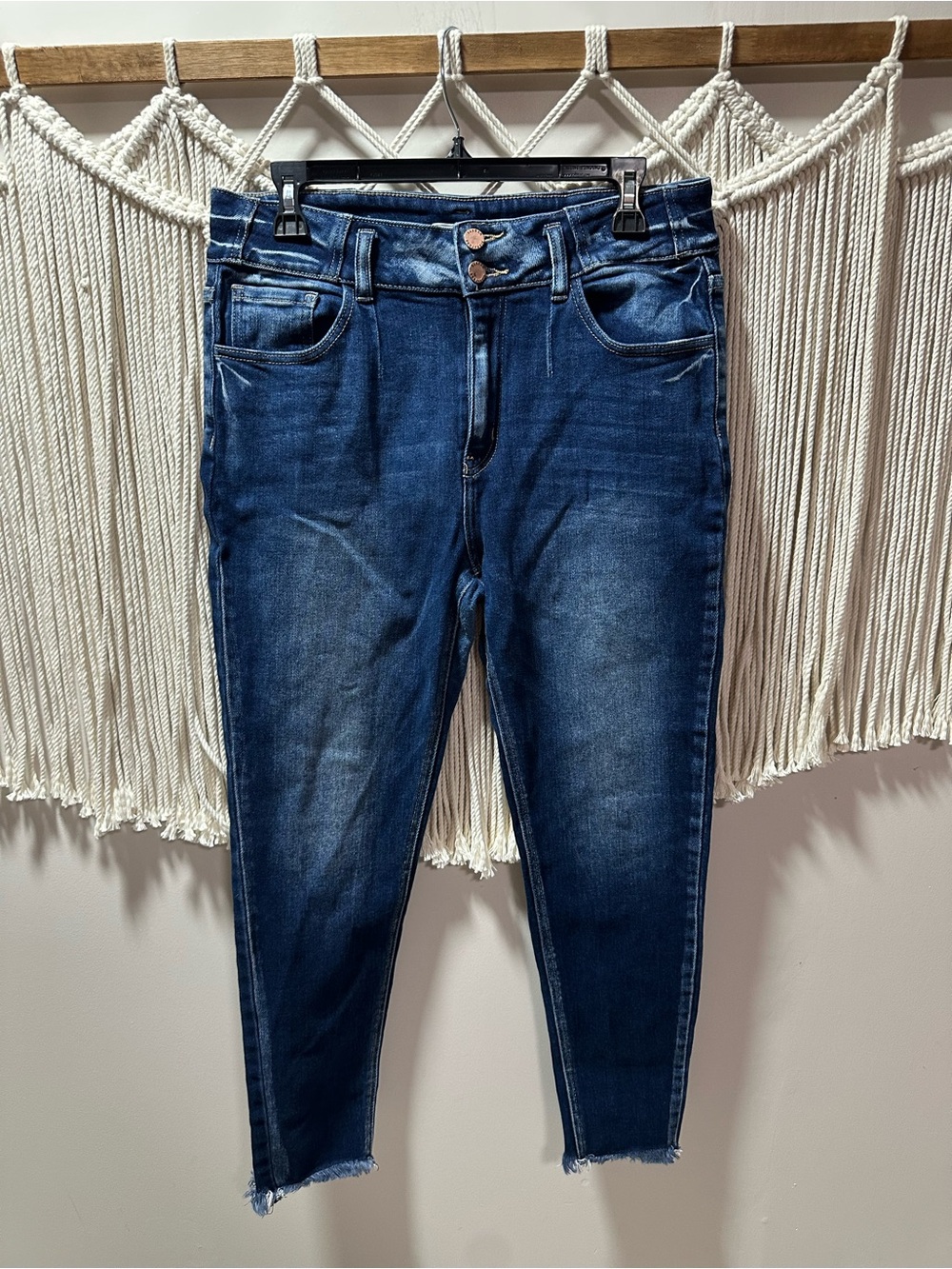 Signature Deep Indigo Cropped Skinny Jeans